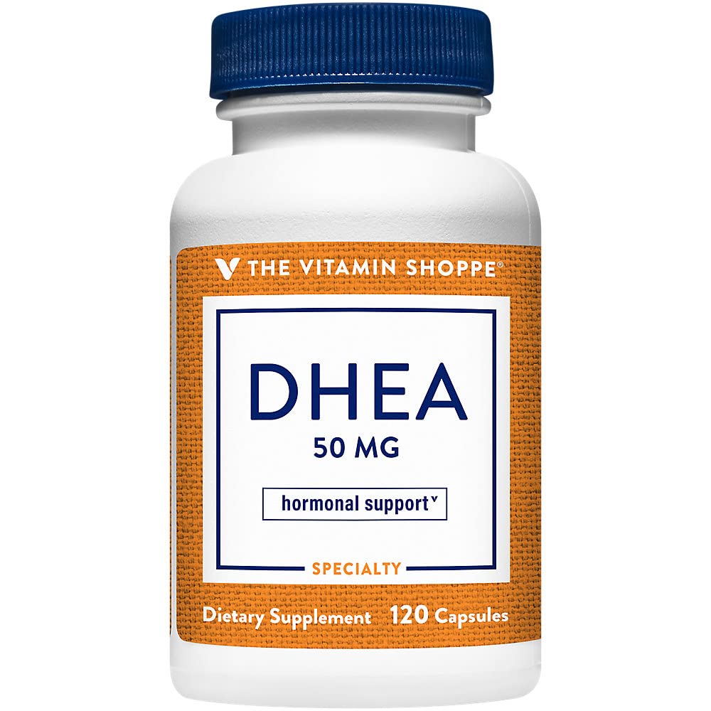 Shoppe DHEA 50MG, Hormonal ve Sağlıklı Ağlama Hem Erkekler hem de Kadınlar için Destek, Bir Kez (120 Capsules)