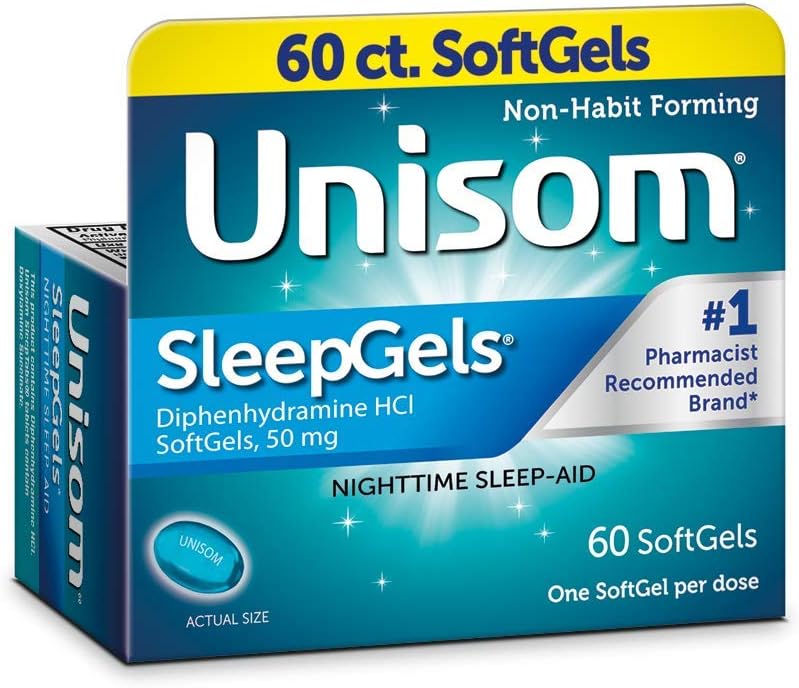 Unisom SleepGels, Diphenhydramine HCl 50 mg, 60 Kont