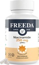 Freeda Niacinamid - Vitamin B3 Niacinamid 250 mg - Vegetarian No Flush Niacin Formula - B3 Vitamin Niacinamid Tamam - Niacin Flush Ücretsiz Niacin Supplement B3 Nicotinamid, 500 Capsules