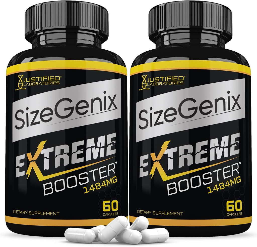 Sadece Laboratuvarlar (2 Pack) Boyutgenix Erkeklerin Sağlığı Supplement 1484 mg 120 Capsules