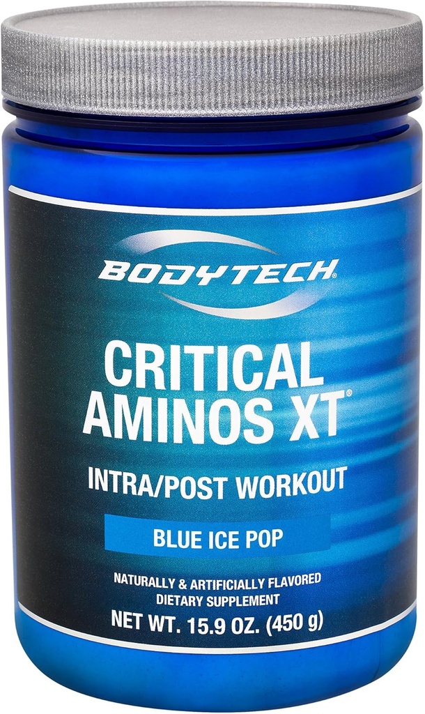 BODYTECH Critical Aminos XT Intra/Post προπόνηση μπλε ποπ πάγου - υποστηρίζει την αποκατάσταση των μυών (12.4 ουγγιά σκόνη)