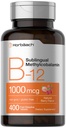 Horbaach Vitamin B12 1000 mcg Sublingual | 400 Hızlı Dissolve Tabletler | Kadınlar ve Erkekler için Metrik Tamam | Vegan, Non-GMO ve Gluten Ücretsiz