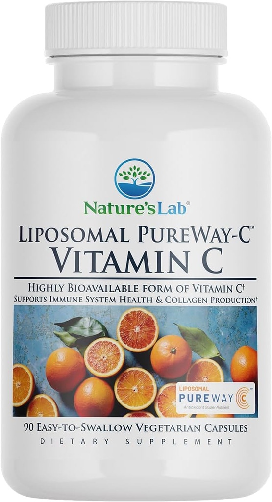 Nature's Lab Liposomal PureWay-C® Vitamin C - Υποστηρίζει την Ανοσολογική Υγεία & την Παραγωγή Κολλαγόνου* - 90 Κάψουλες