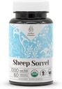 Koyun Sorrel USDA Organik 60 Capsules | Circulatory sistemi, High-Potency Natural Supplement | Sertifikalı Organik Vegetarian Capsules ve Organik Koyun Sorrel (Rum Acetosella) Kuru Herb (60 Capsules)
