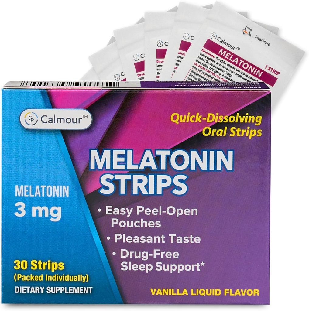 30 Oral Sleep Strips | Quick-Dis çözme 3 mg Melatonin Strip | Gummies Daha Hızlı Çalışın | Rahatlama Napping Supplements | The Ultimate Sleep Aid for Better Rest and Eye Health