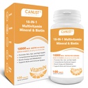 Saç Skinleri ve Çiçeği Erkekler ve Kadınlar için Multi-Vitamin, 1000006 Biotin & Multimineral, Contains B-Vitamins, Vitamins C, E & D3, Trace Minerals, çinko, Gluten-Free, Dairy-Free, Soy-Free, 100 Tablet