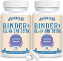 All-In-One Detox Binder Supplement 1500 MG - Υψηλή βιοδιαθεσιμότητα, Liver Gut Detox Cleanse με ενεργοποιημένο καρβουνικό, Zeolite & Bentonite άργιλο για τοξίνες, συκώτι, Digestive, 180 κάψουλες Vegan