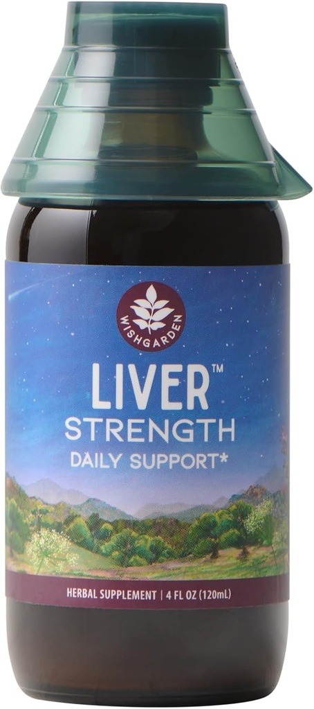 WishGarden Herbs Liver Strength Tonic - Plant-Based Herbal Liver Support Supplement with Burdock, Dandelion Root & Yellow Dock, Supports Liver Cleanse Detox & Repair, Sağlıklı Canlı Fonksiyonlar, 4oz