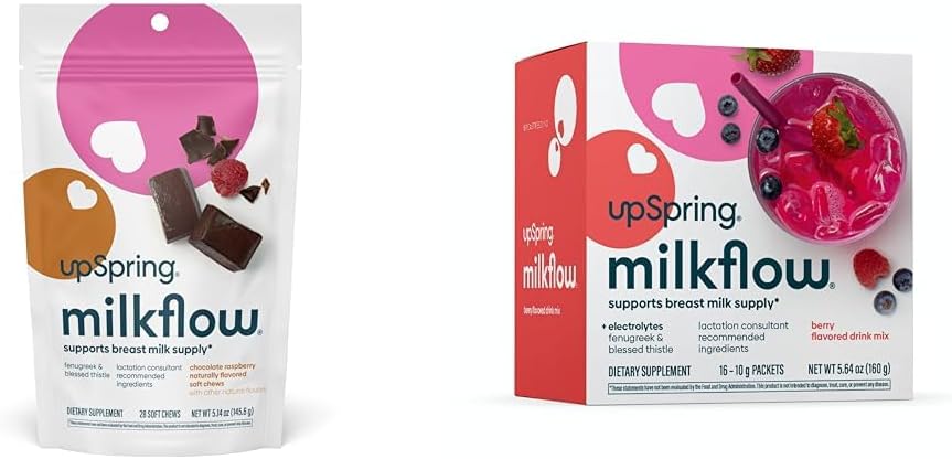 UpSpring Milkflow, συμπλήρωμα θηλασμού με Fenugreek & Ευλογημένο Thistle