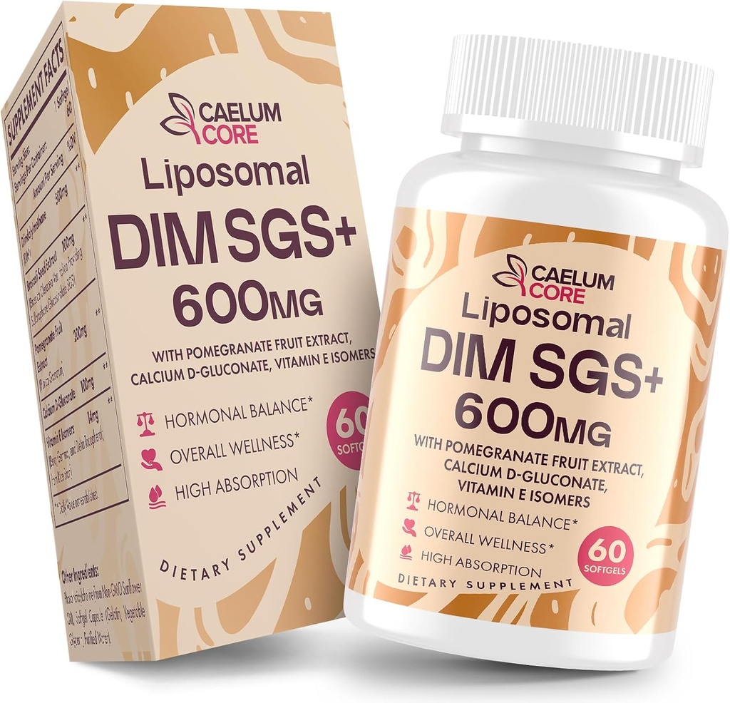 Liposomal DIM SGS Supplement - Kadınlar ve Erkekler için Hormon Supplement, Estrogen Supplements Contains Sulforaphane Glucosinolate, Vitamin E, Pomegranate Meyve - Destek Detox ve Antioksi (1 Pack)