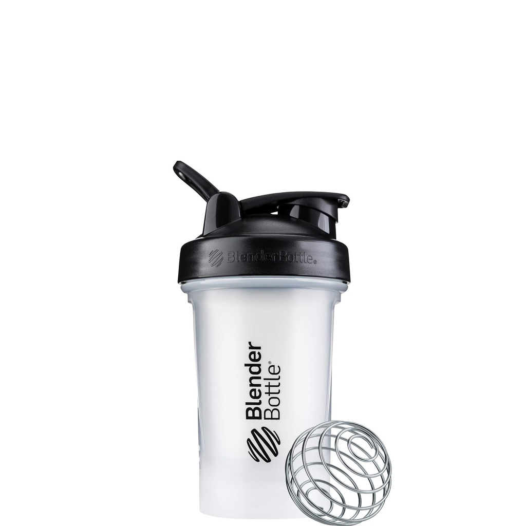 BlenderBottle Classic V2 Shaker Şişe Protein Shakes ve Pre Workout, 20Ounce, Clear/Black