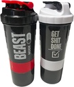 Γενόσημο μπουκάλι αναδευτήρα πρωτεΐνης - ShakePro16oz BPA-free μπουκάλι αναδευτήρα με διαρροή-αποθήκευση για σκόνη / χάπια - Ιδανικό για γυμναστήριο και την καταλληλότητα