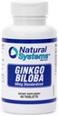 Ginkgo Biloba 60 mg Tarafından Natural Systems 60 Tabletler - Gingko Biloba Toz Beyin Tamamı - Ginkgo Biloba Concentration Supplements - Memory Vitamins for Men and Women - Boost Energy Supplements