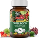 Super Greens and Reds Daily Fruits and Veggies Supplement: USDA Organik Superfood Greens Supplement, Cruciferous Sebze Capsules, Sebze Supplements for Yetişkinler Energy, Immunity, Gut Health 120ct