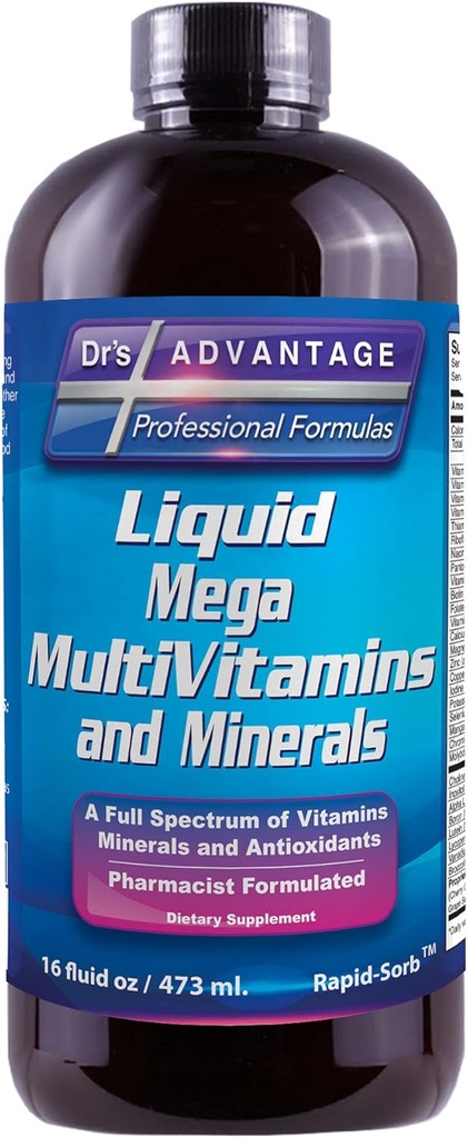 Sıvı Mega MultiVitamins & Minerals 16oz. [Sağlık ve Güzellik]
