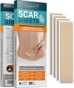 NUVADERMIS Silikon Bahar Notları - C-Section, Tummy Tuck, Keloid ve Cerrahi Yaralar - Reusable Medical Grade Silikon Scar Sheets - 4 Paket - Işık Tone