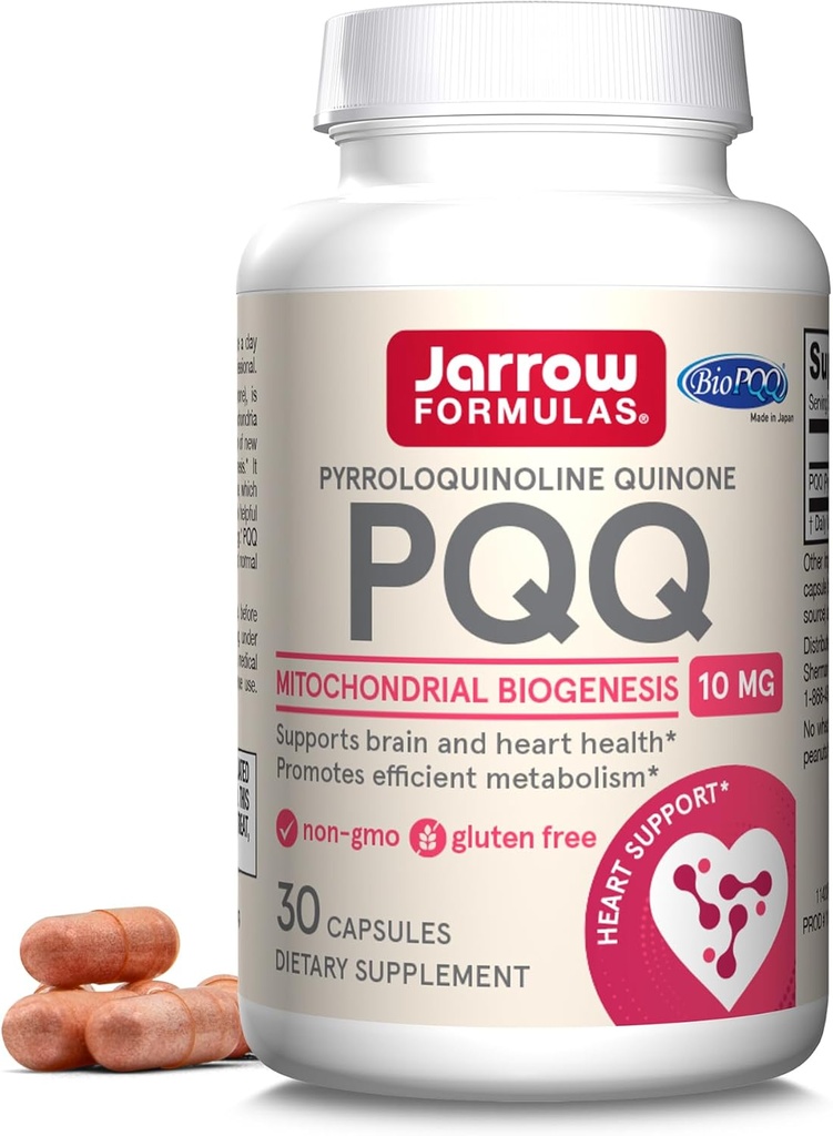 Jarow Formulas® PQQ 10 mg, Συμπλήρωμα διατροφής, Καρδιά, Εγκέφαλος και Μεταβολισμός Υποστήριξη, 30 κάψουλες λαχανικών, 30 ημέρες προσφοράς
