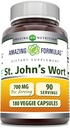 Amazing Formulas St. John's Wort Supplement (Hypericum Perforatum Ekstraksiyon) | Veggie Capsules | Gluten Free | Non-GMO | Made in USA (1 Pack | 180 Count)