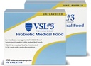 VSL #3 Probiyotik Toz Digestive Health, IBS & UC Belirtileri - 450B CFUs, High-Potency, Multi-Strain, Live, Reerated Probiyotik, Medical Food for Gut Health Support in Men & Women, 60 Pack