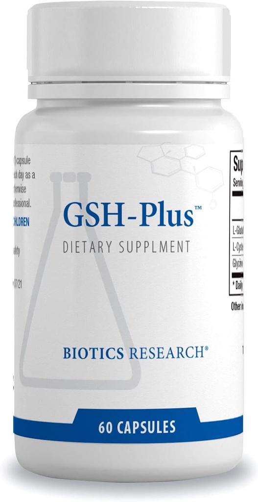 Biotics Research GSH Plus 150 miligrams Glutathione Plus NAC ve Glycine, Güçlü Antioksi, Destekler Canlı Sağlık, Hücre Sağlığı 60 Capsules
