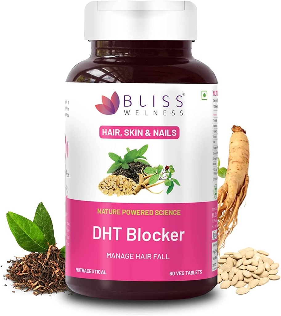 Sheltr FB Blocker with Biotin, Riley Seed, Green Tea Extract, Omega 3, Ginsengi, C,E, B6, Saç Yazını Azaltır, Erkekler ve Kadınlar için Saç Büyüme Tamamını Çıkarır - 60 Tabletler
