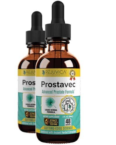 Prostavec Advanced Prostate Support Supplement - Dia for Faster Ab component with Pygeum, Saw Palmetto, Sting Nettle + Turmeric & Damiana - Vegan, Non-GMO - 4 fl ozz