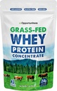 Opportuniteas Grass Fed Whey Protein Powder Concentrate - 1 Ingredient - Pure Protein Supplement for Drink, Smoothie, Shake, Cooking & Baking - Non GMO, Hormone Free & Gluten Free - 1 Pound
