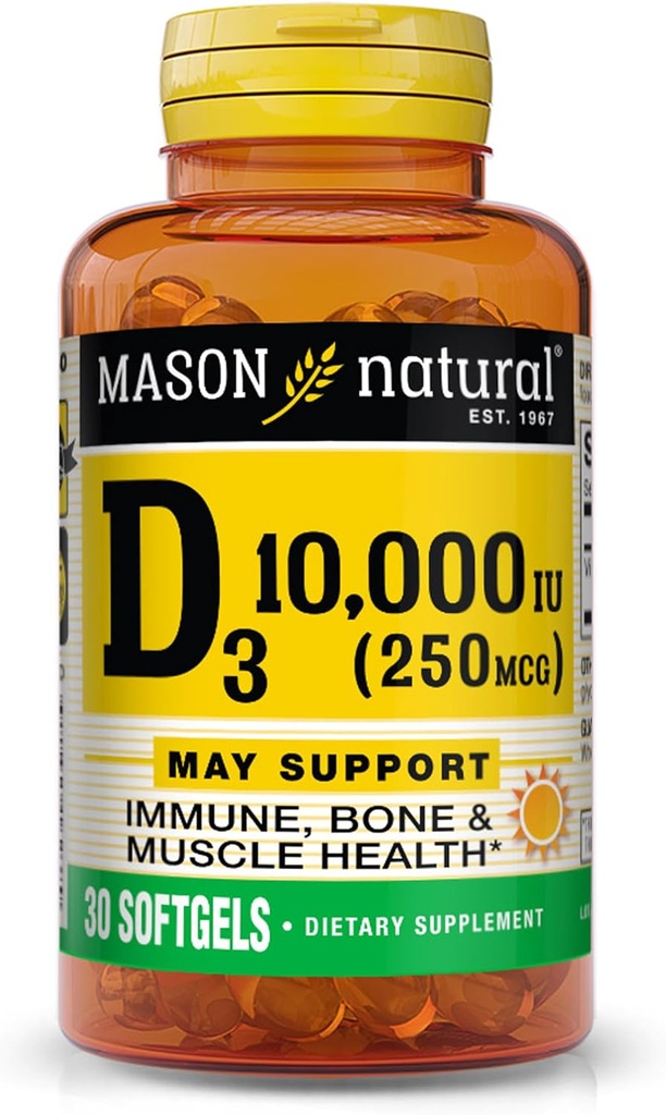 MASON NATURAL D 3 10.000 Iu Softgels, 30 κόμης