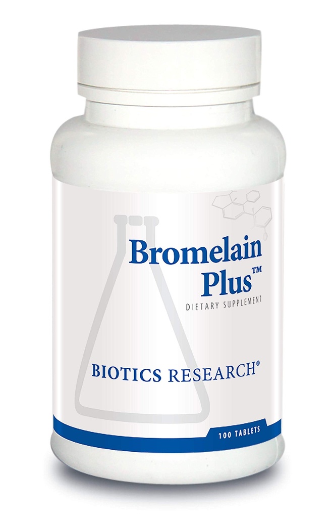 Biotics Research Bromelain Plus Lactose Free Dairy Free Digestive Support, Supports Health and Balanced Physiological Pathways, Muscle Relaxation and Comfort, Bromelain 2500 MCU g, Papain 100 Tablets