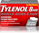 Tylenol 8 Saat Kas Aches & Pain Acetaminophen Tabletleri Kas & Ortak Ağrı için 100 ctt
