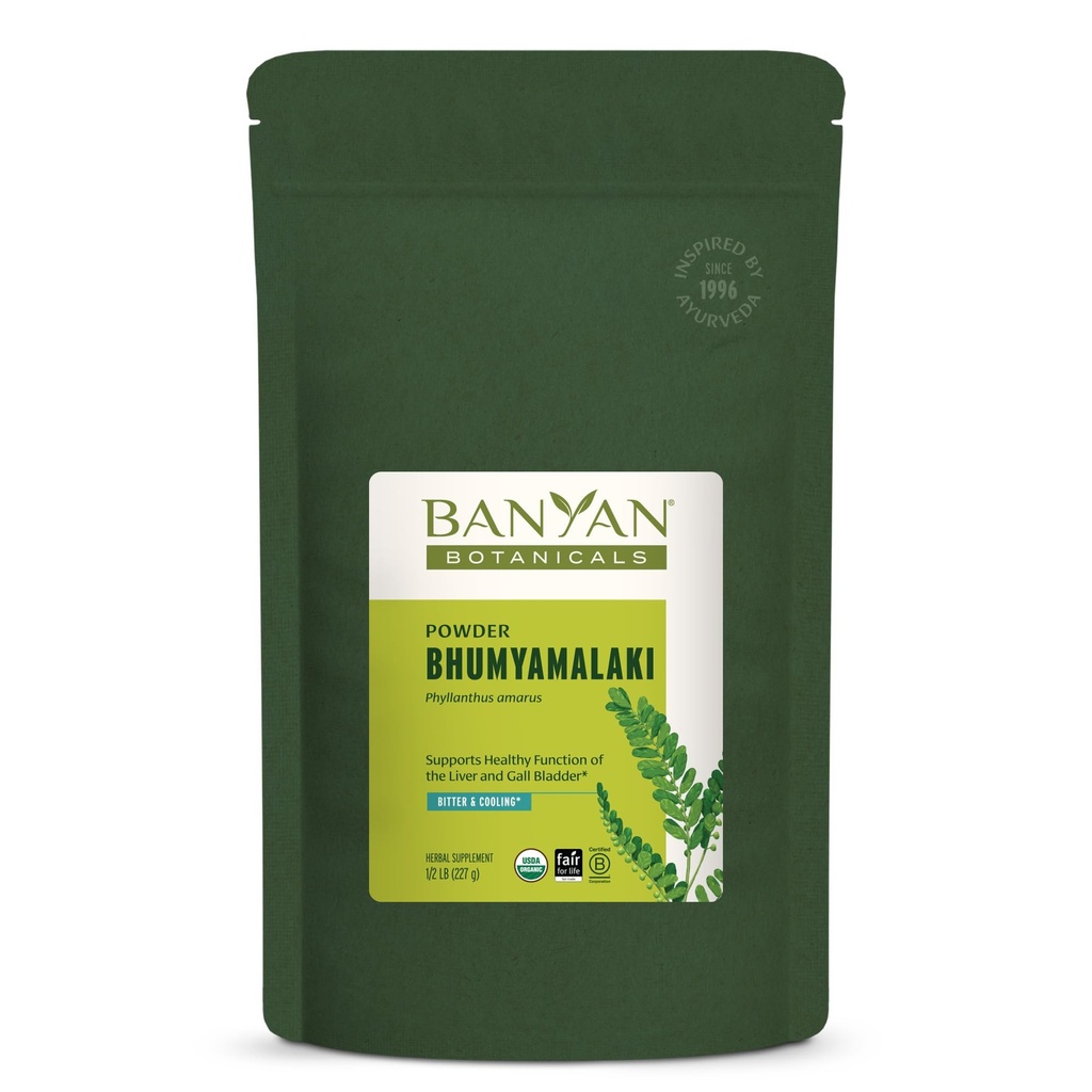 Banyan Botanikleri Bhumyamalaki Toz – Organik Canlı Sağlık Supplement* – Phyllanthus spp. – Doğal Detoxification & Cleansing of The Liver* – 1/2 Pound – Non GMO Sustainable Sourced Vegan