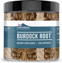 Earthborn Elements Burdock Root 200 Capsules, Pure & Undiled, No Wordss