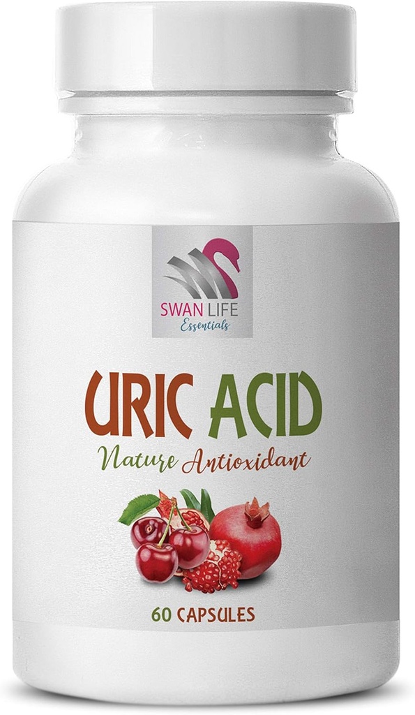 Alerna Kidney Health - URIC Acid Natural ANTIOXIDANT - Uric Acid Cleanse Support Tart Cherry Capsules - 1 Bottle 60 Vegetable Capsules
