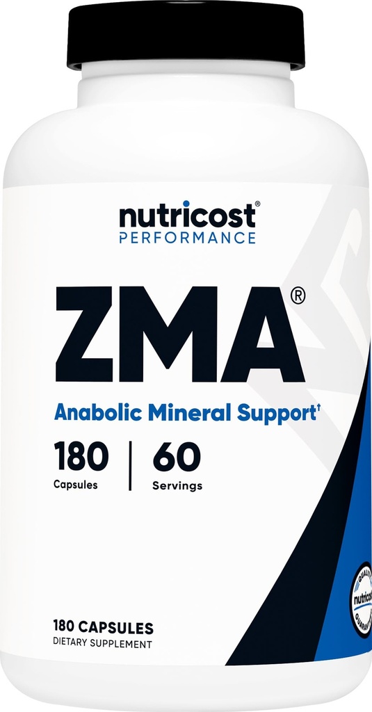 Nutricost ZMA 180 Capsules - Non-GMO ve Gluten Free ZMA Supplement