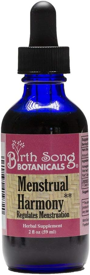 Doğum Song Botanicals Menstrual Harmony Tincture, Dia Herbal Supplement to Support The Menstrual Cycle, Natural Supports Hormon Balance and Menstruation 2oz Şişe