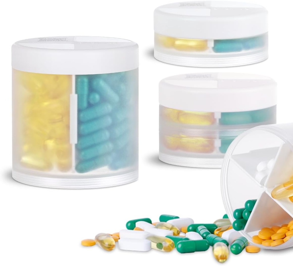 3 Pack Büyük Kapasite Pill Organizer ve Pill Akriliks Farklı Boyutta Setler