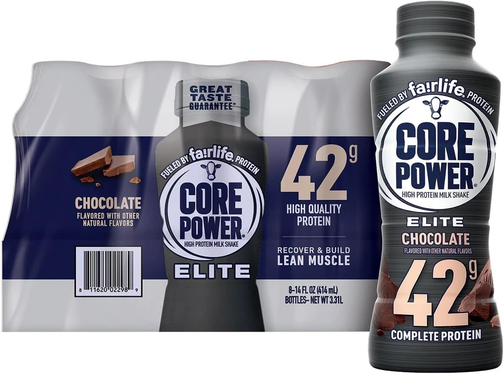 FAIRLIFE NUTRITION PLAN Core Power Elite 42g. protein Shake, Chocolate - Sıvı (14 fl. oz, 8 pk.)
