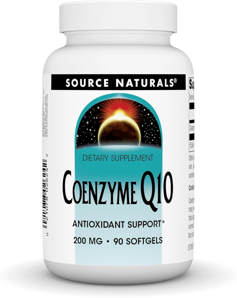 Source Naturals Συνένζυμο Q10, Αντιοξειδωτική Υποστήριξη*, για Καρδιά, Εγκέφαλο, Ανοσία, & Υποστήριξη ήπατος, 200 mg - 90 Softgels