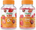 Lifeable çinko 25 mg Kids + Vitamin D Kids, Gummies Sche - Great Tasting, Vitamin Supplement, Gluten Free, GMO Free, Chewable Gummy