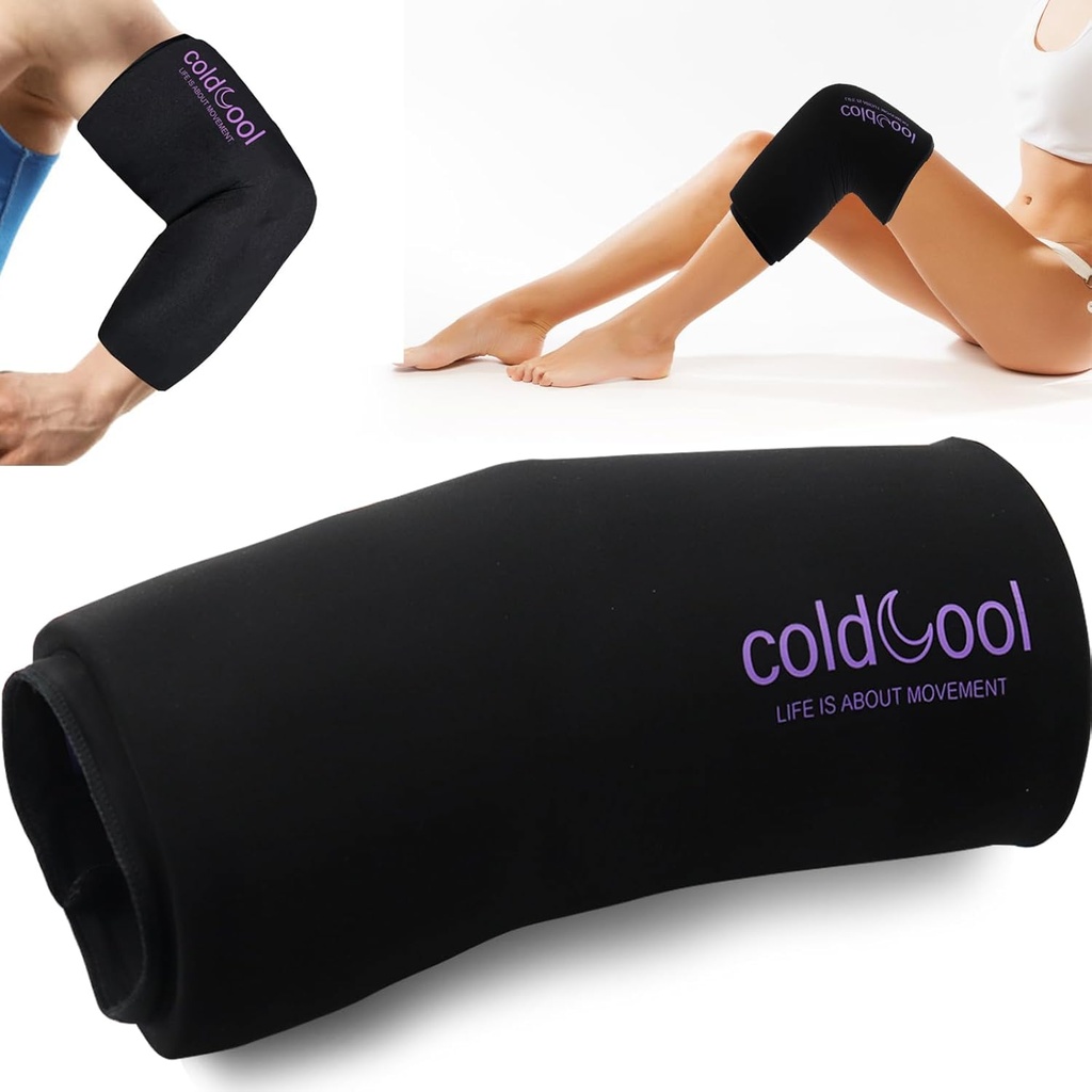 Ψυχρόψυκτο Knee Ice Pack Wrap για Τραυματισμούς, Reuseable Gel Ψυχρές Πακέτες Brace 360° Compression Sleeve for Elbow, Ankle & Calf - Ευέλικτη ψύξη Wrap Recovery for Meniscus, ACL, MCL Pain Relief.