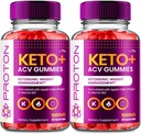 VIVE MD Proton Keto ACV Gummies Advanced Kilo Yönetimi, Protein Keto ACV Gummies, Proton Hua Plus Gummies with Apple Cider Vinegar Supplement 1000 mg, Proton Bingo +ACV Gummies 2 Pack)