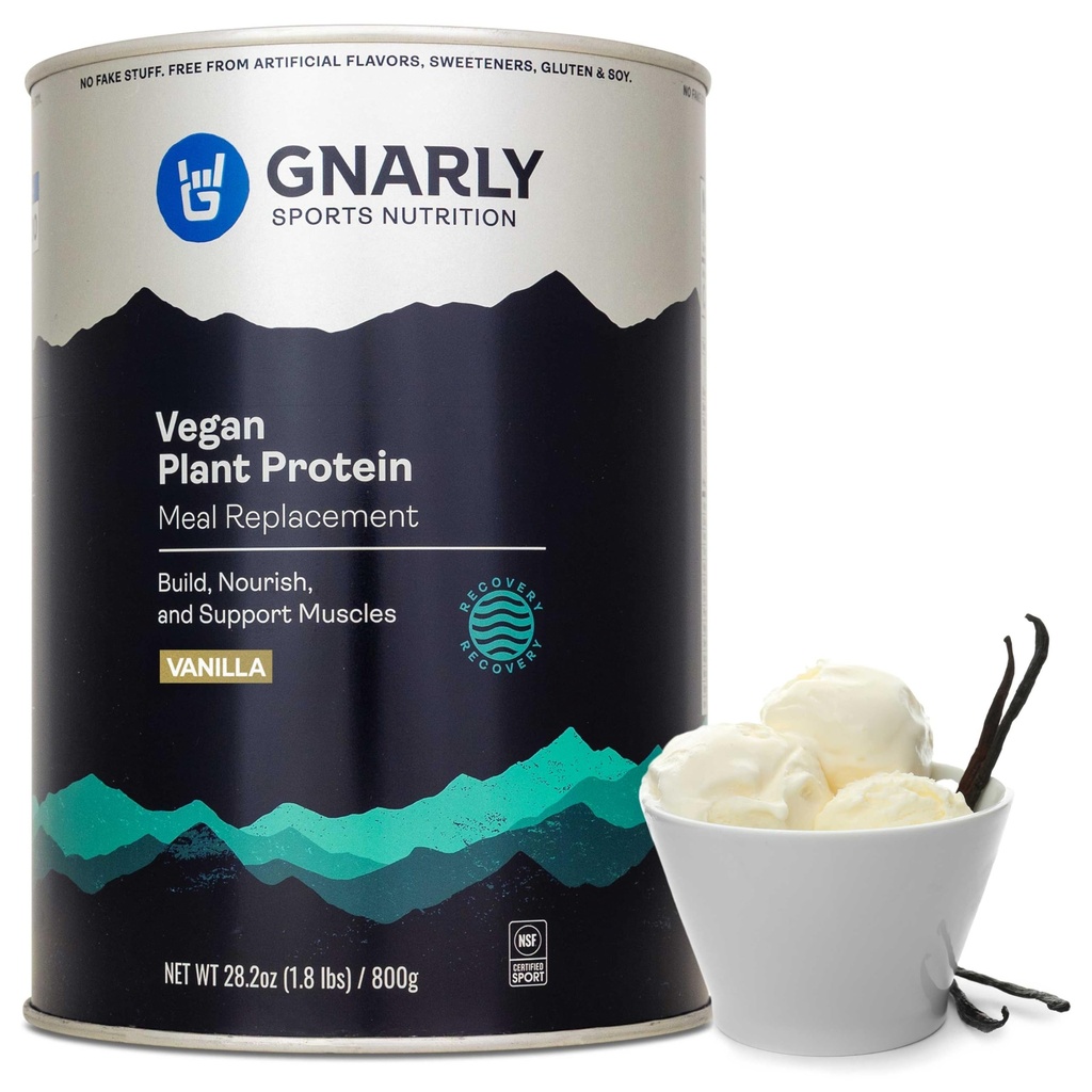 Gnarly Beslenme Vegan Plant Protein – Vanilla Vegan Protein Toz, NSF Spor Onaylandı – Meal Emekliliği, Günlük Nutritiional Boost – Lactose Free Toz – Vanilla, 28.2 oz