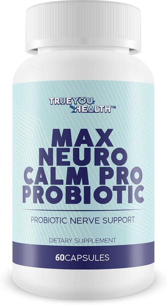 Max Nöro Calm Probiyotik - Probiyotik Nerve Destek - 40 Milyar CFU Premium Formula - Destek Mood - Destekli Nerve Health - Gut Health - Support Natural Immune Function