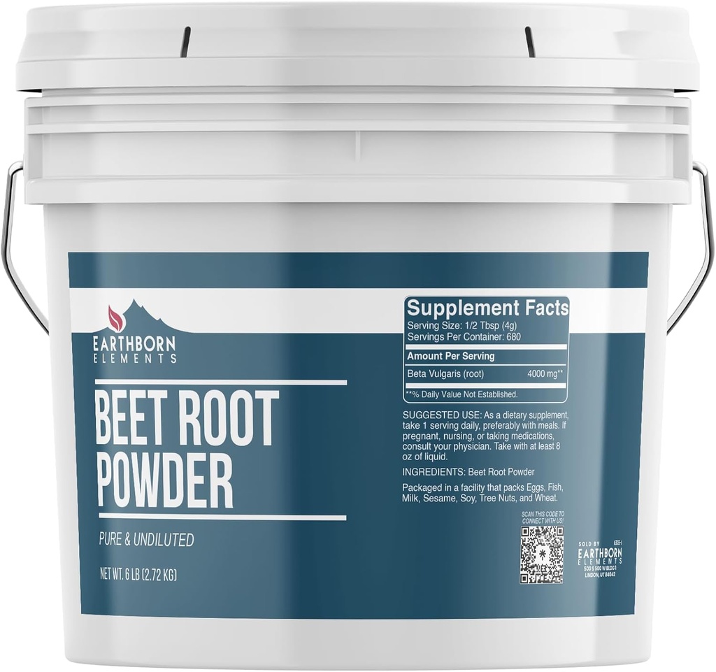 Earthborn Elements Beet Root Toz 1 Gallonhopper, Pure & Undiled, Smoothies & Shakes