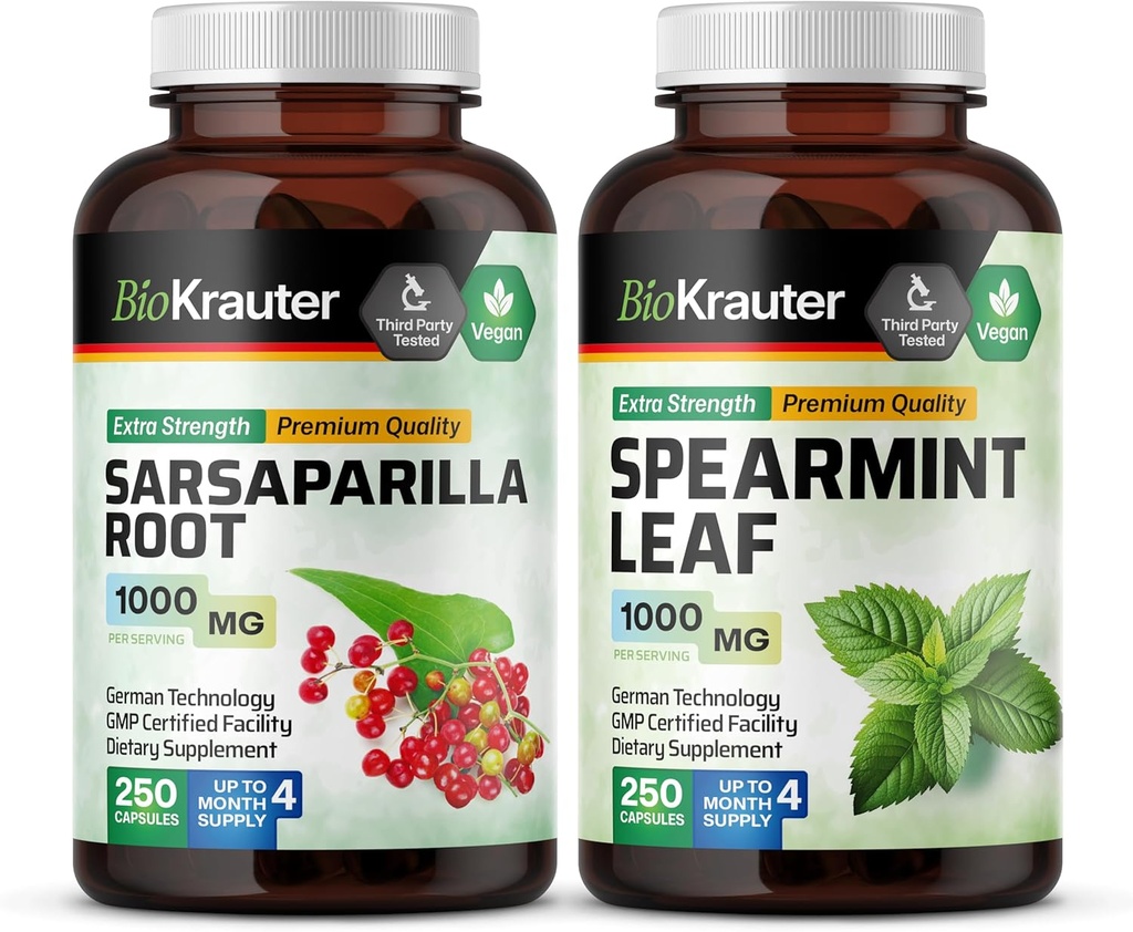 BIO KRAUTER Sarsaparilla 250 Κάψουλες & Spearmint 250 Κάψουλες