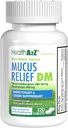 HealthA2Z® Mucus Relief DM | Dextromethorphan HBr 20mg | Guaifenesin 400 mg | No Benzene | Cough, Immediate Bülteni, Uncoated (120 Kont)