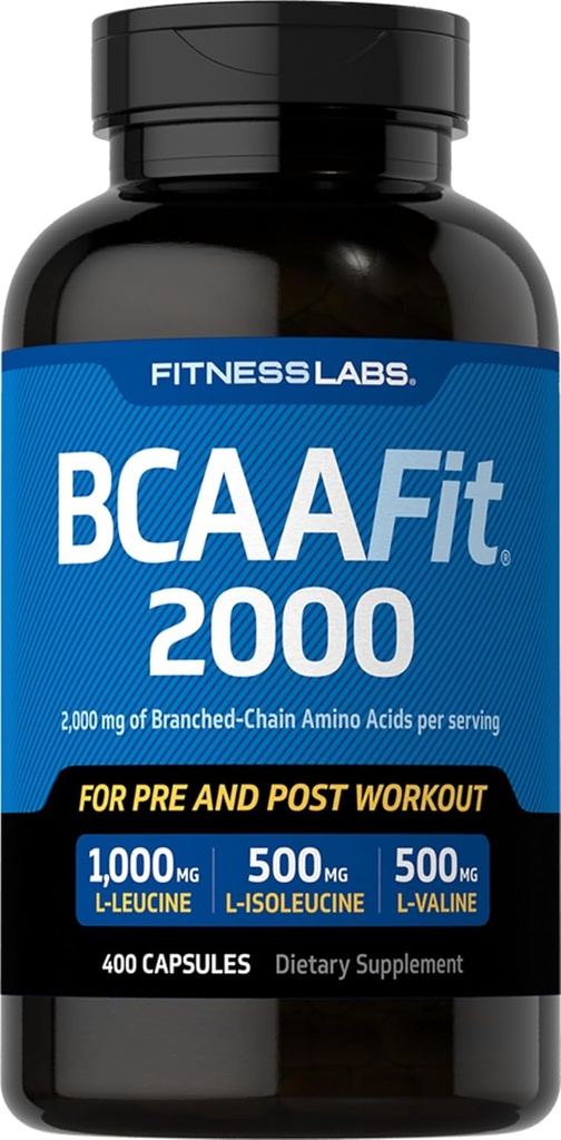 Fitness Laboratuvarları BCAAFit 2000 - Kas Büyüme ve Kurtarma için Zincir Yedek Asitler* (400 Capsules)