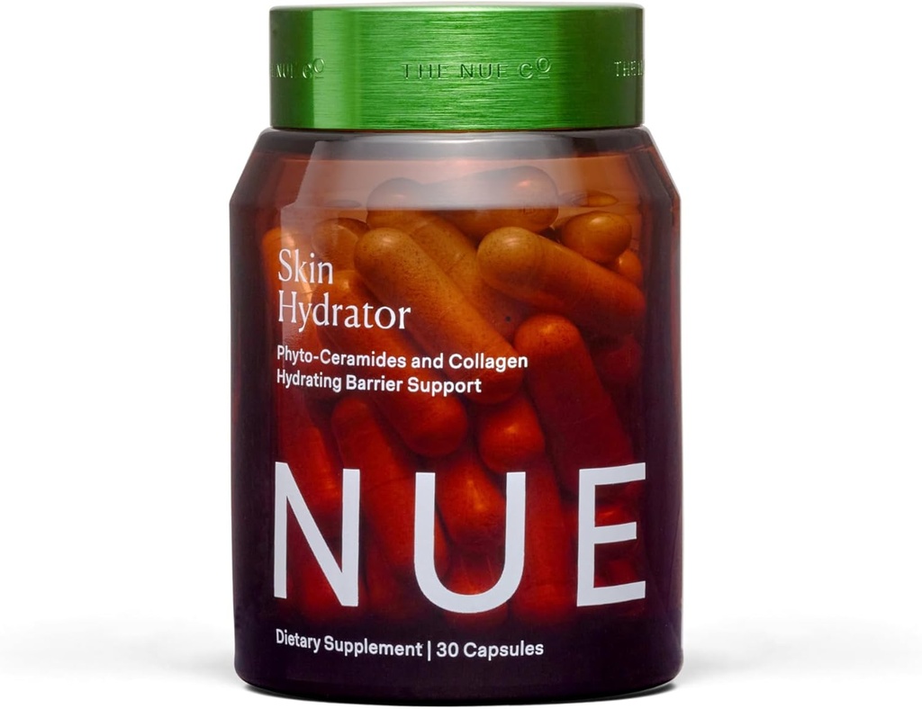 Nue Co. Skin HYDRATÖRÜ Tamam, Hydrolyzed Collagen, Aloe ve Hyaluronic Asit, Gluten Free, 30 Capsules