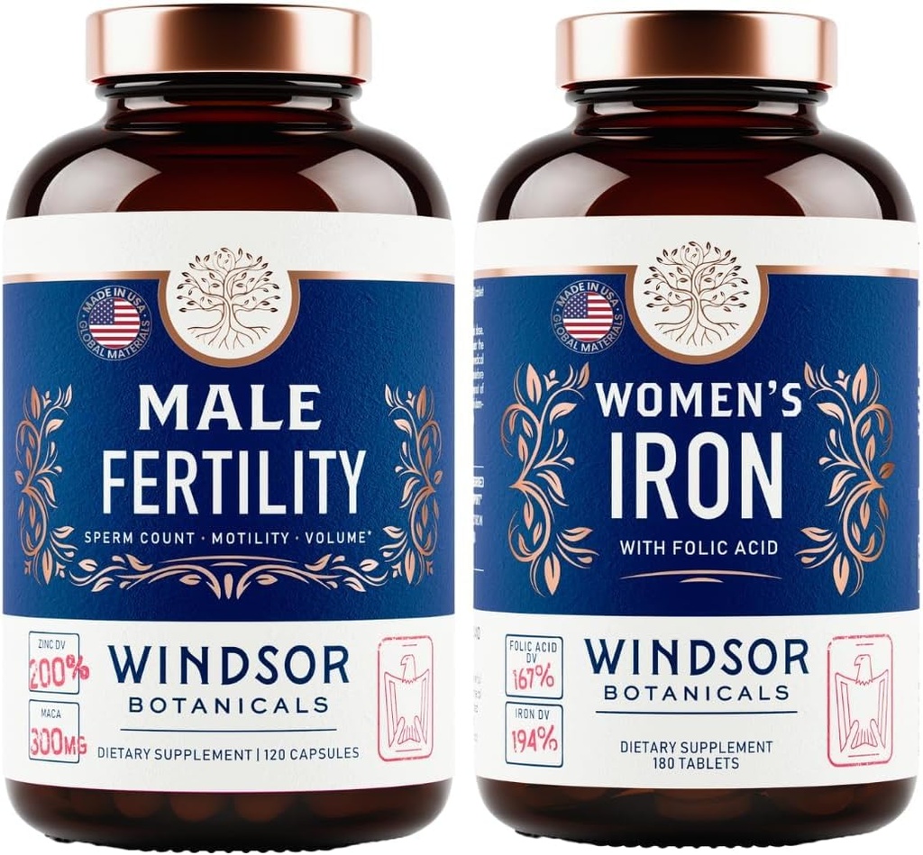 GDSOR BOTANICALS Erkek Engellilik Tamam ve Demir Pills Folic Acid - Fertness ve Prenatal Grafik