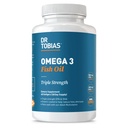 Dr. Tobias Omega 3 Fish Oil, 2000 mg Triple Strength with 800 mg EPA 600 mg DHA Per Service, Fish Oil Omega 3 Supplements for Heart, Brain & Immune Support, 60 Softgels, 30 Servisler
